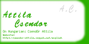 attila csendor business card